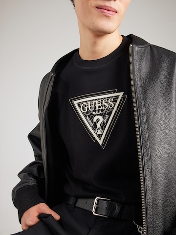 GUESS Тениска в черно