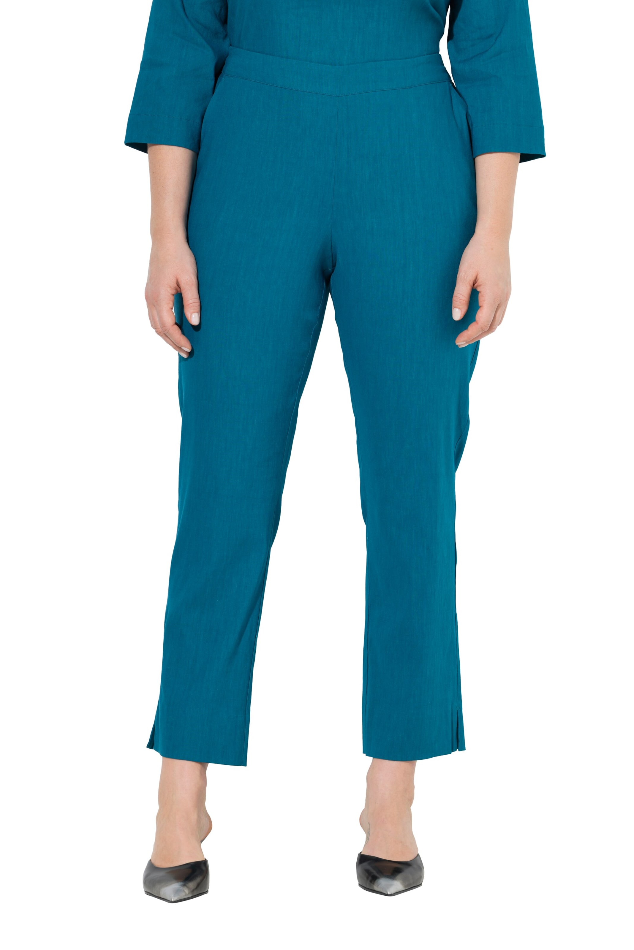 Ulla Popken Regular Broek in Blauw: voorkant