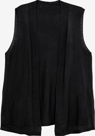 SHEEGO Knitted Vest in Black: front
