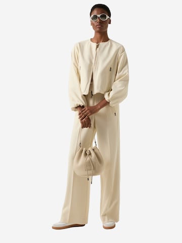 BOGNER Loose fit Trousers with creases 'Ilvy' in Beige