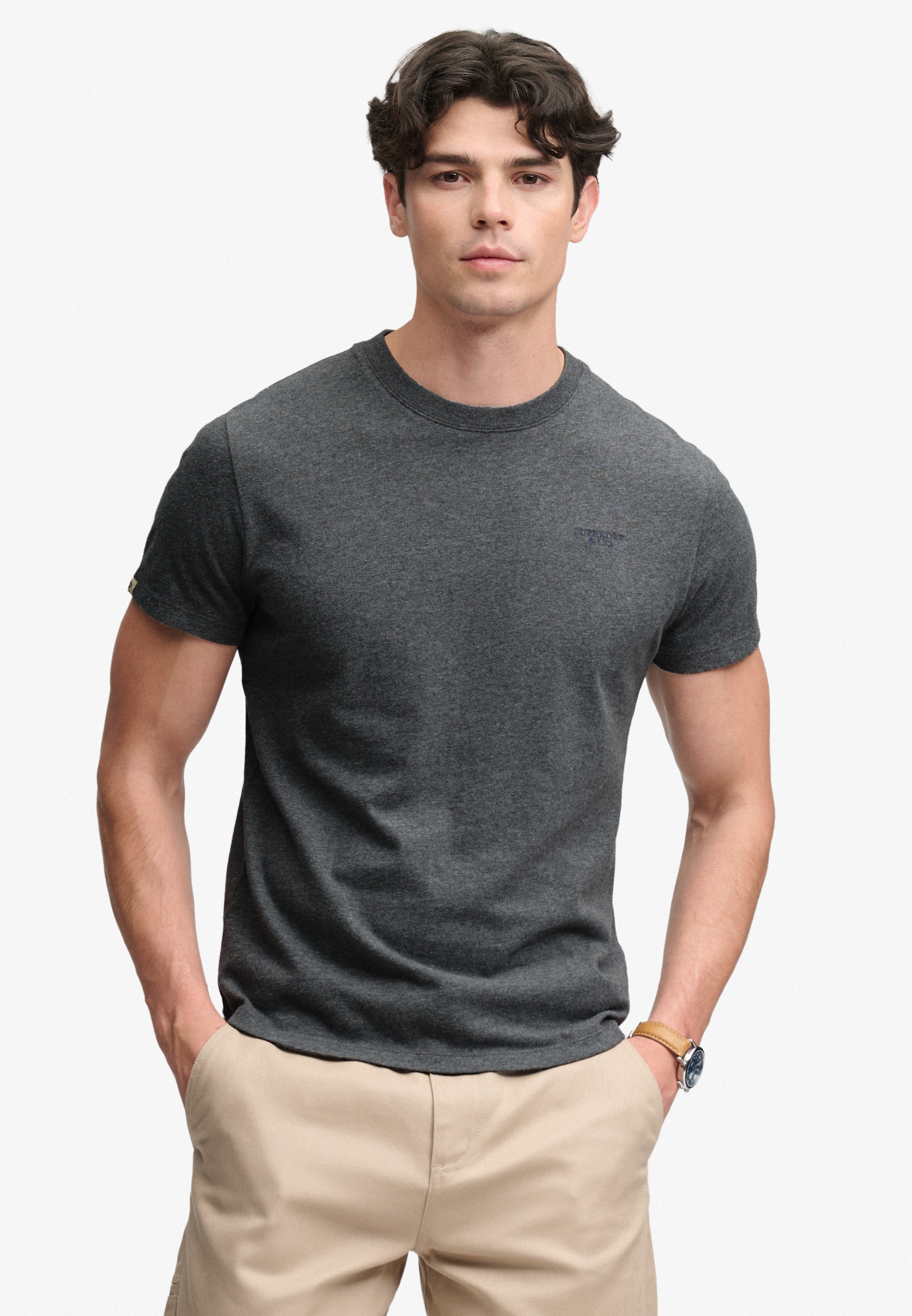 Superdry & Co Shirt 'Essential' in Grey: front