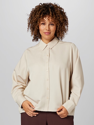 Camicia da donna 'Nele' di Guido Maria Kretschmer Curvy in bianco: frontale