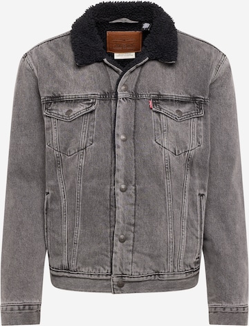 LEVI'S ® - Chaqueta de entretiempo 'Type 3 Sherpa Trucker' en gris: frente