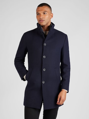 Bruun & Stengade Ανοιξιάτικο και φθινοπωρινό παλτό 'Ontario' σε μπλε: μπροστά