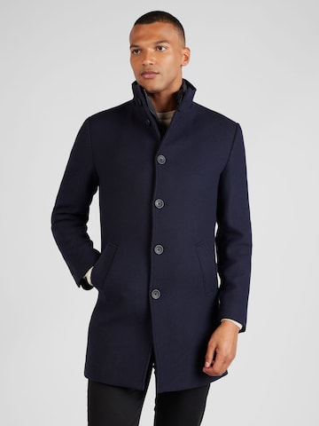 Bruun & Stengade Between-seasons coat 'Ontario' in Blue: front