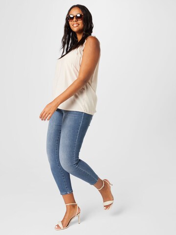 ONLY Curve Skinny Jeans 'MILA' in Blauw