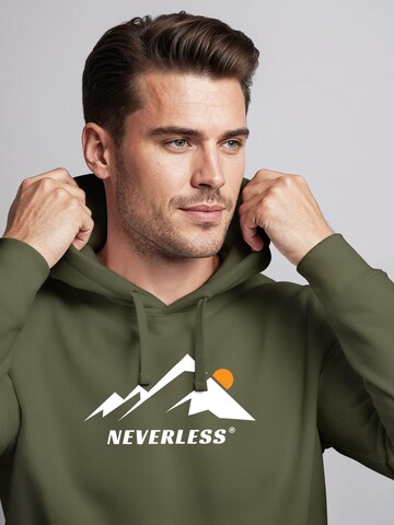 Neverless Sweatshirt 'Minimalistic Mountain'‌‌‌‌‌‌‌‌ in Grün