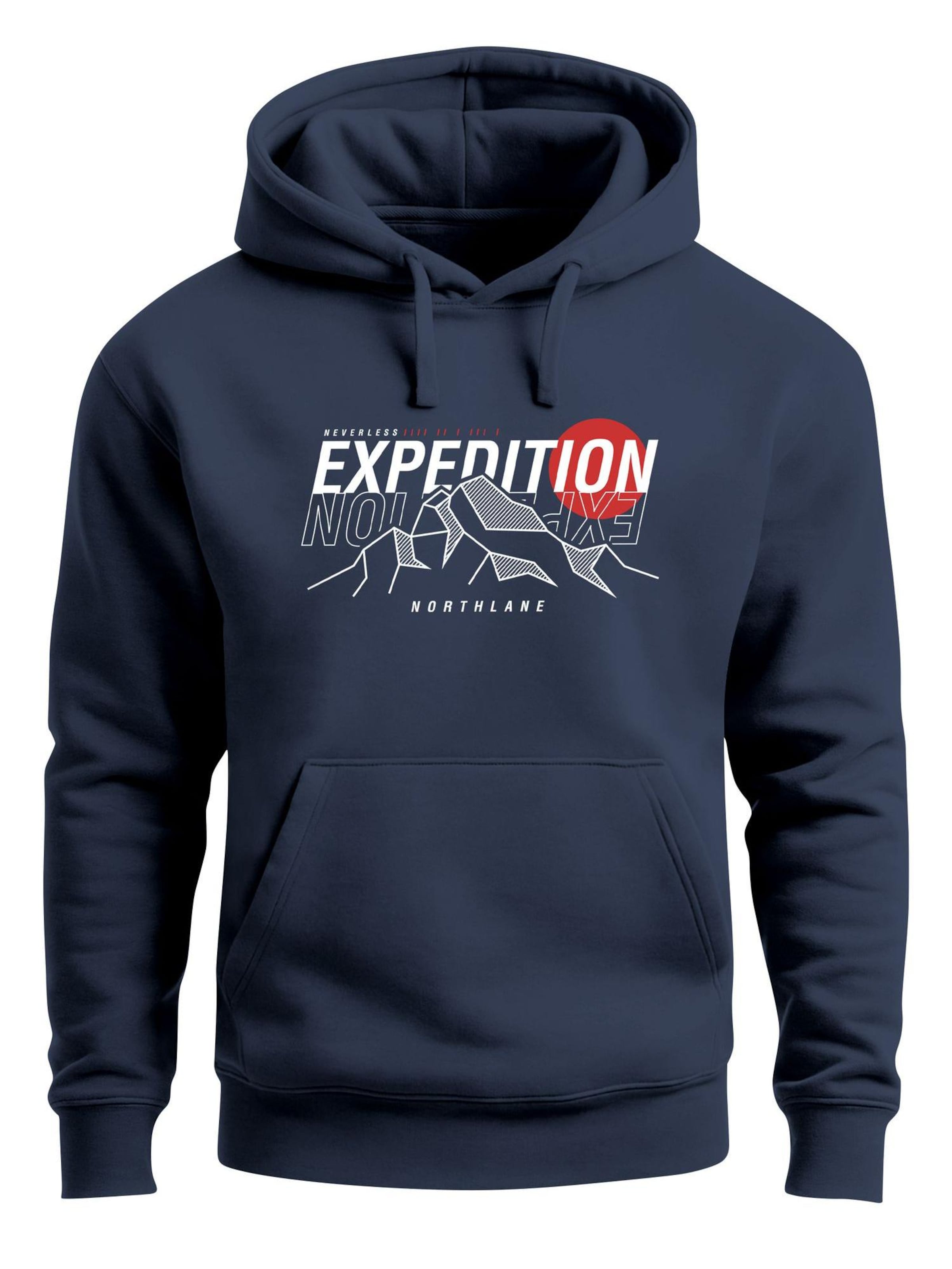 Neverless Sweatshirt 'Expedition Northlane' in Blue: front