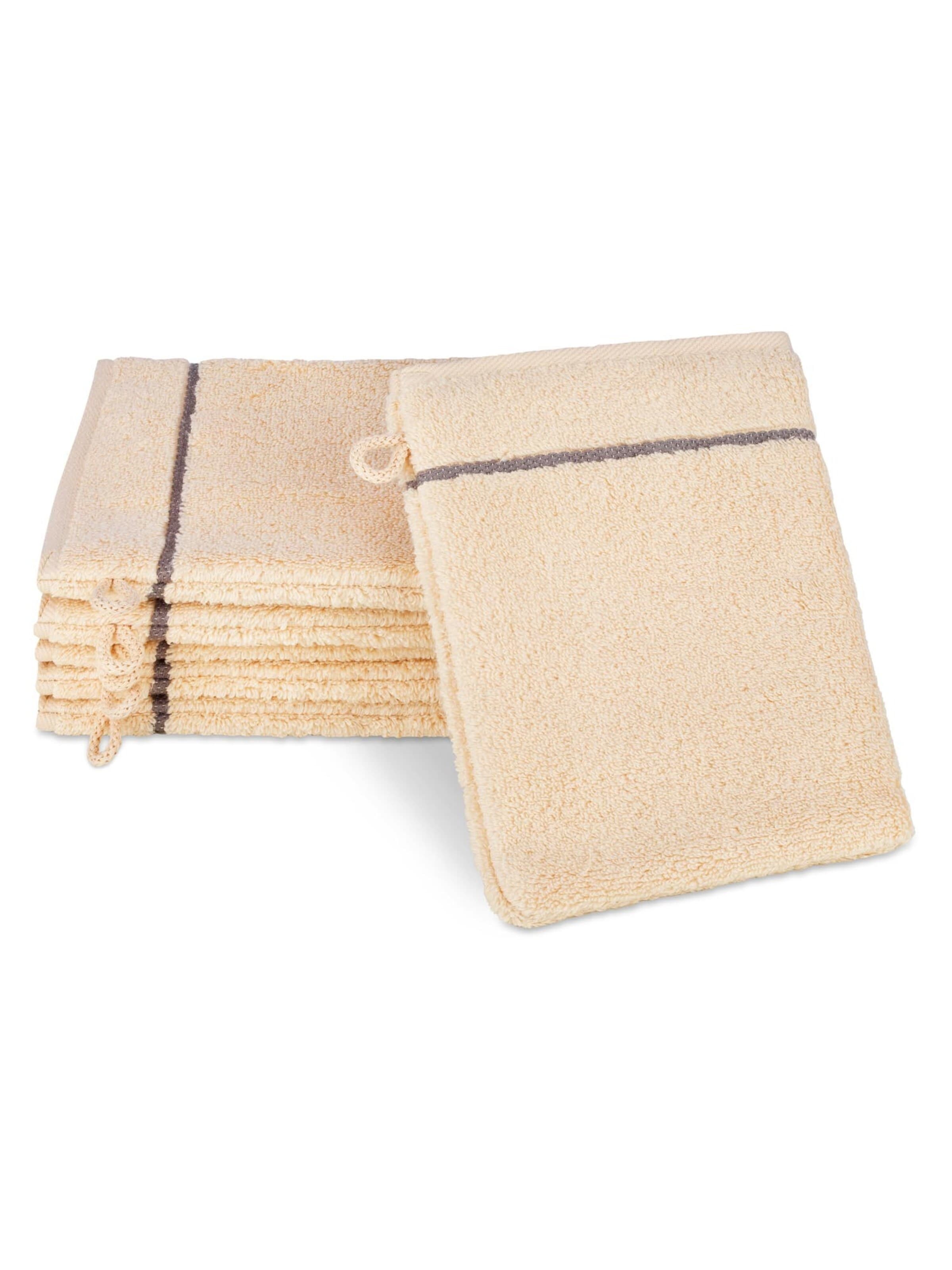 ROSS Handtuch 'Sensual Skin Karo'‌‌‌ in Beige: Vorderseite