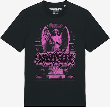 Watapparel T-Shirt 'Silent' in Schwarz: Vorderseite
