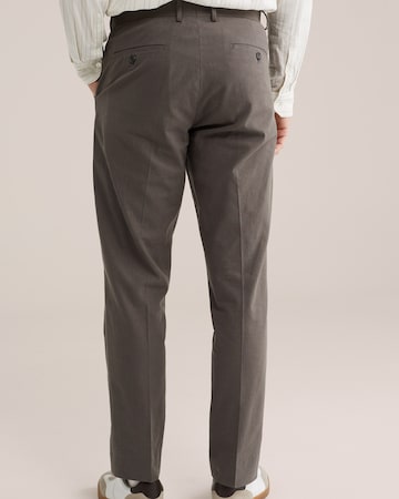 WE Fashion Regularen Hlače na rob | siva barva