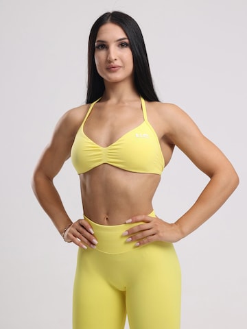 neverover - Bustier Sujetador deportivo 'Hue Minimal Strappy Bra' en amarillo: frente