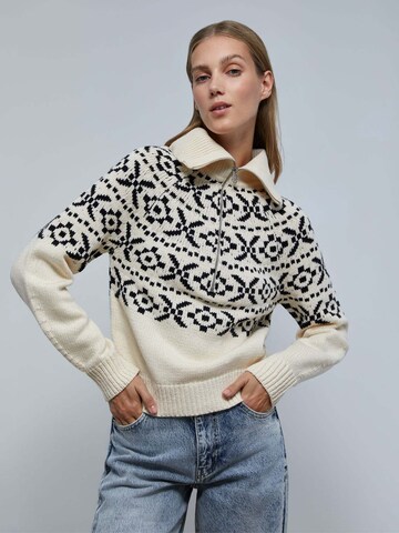 Pullover 'Zipper Jumper ' di Scalpers in beige: frontale