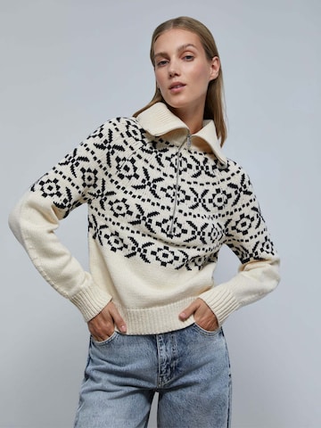 Scalpers Sweater 'Zipper Jumper ' in Beige: front