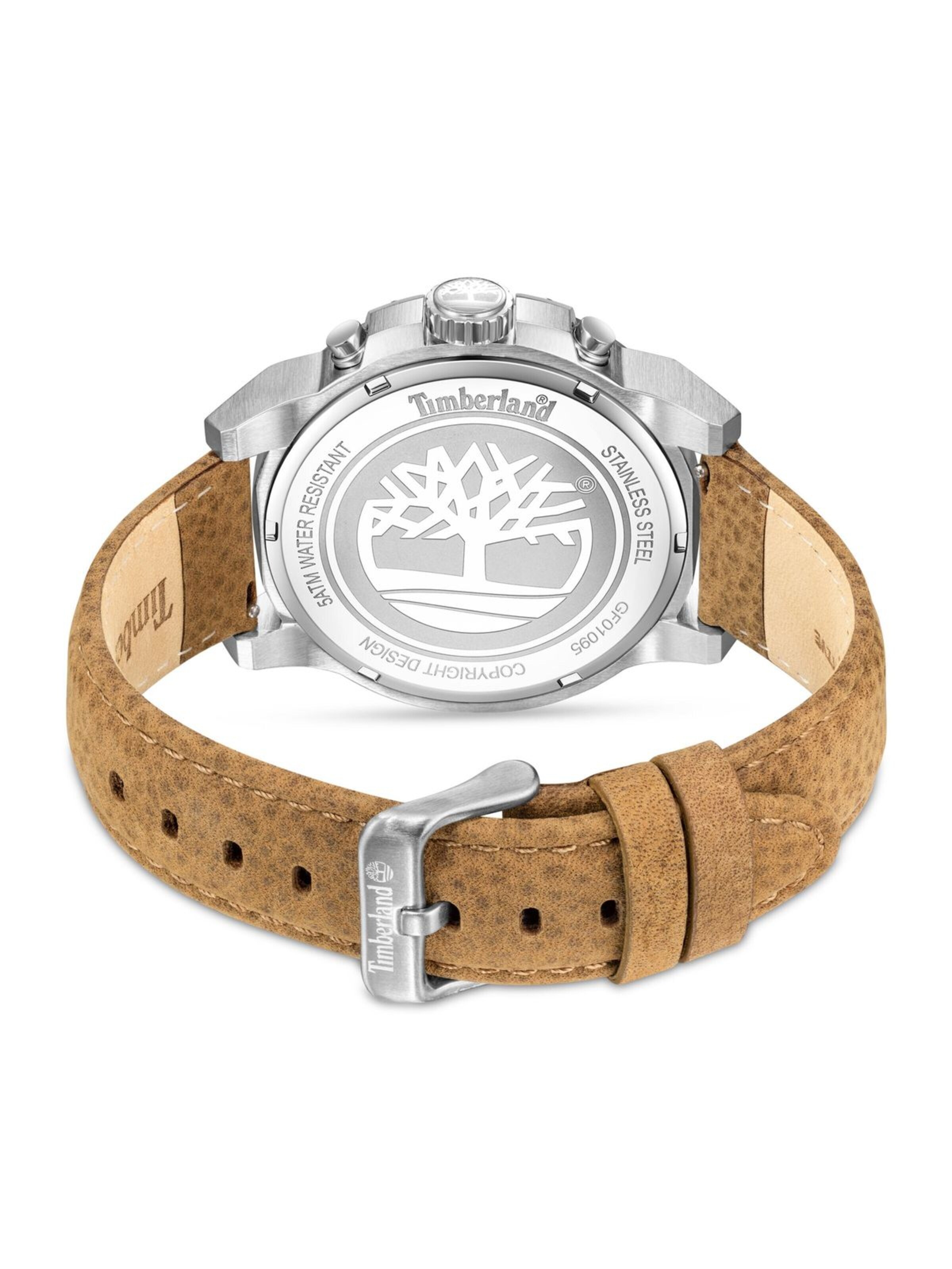 TIMBERLAND Analoguhr 'Duo-time watch Fast Strike'‌ in Braun