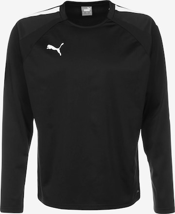PUMA Sportsweatshirt 'Team Liga' in Zwart: voorkant