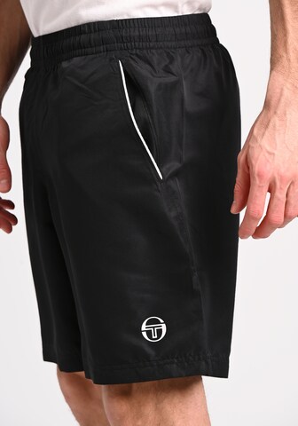 Sergio Tacchini Regular Stoffhose 'Rob' in Schwarz