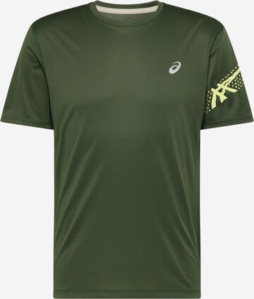 T-Shirt fonctionnel ASICS en vert : devant