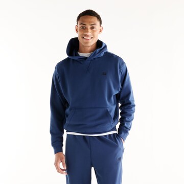 new balance Sweatshirt 'Athletics French Terry Hoodie' in Blauw: voorkant