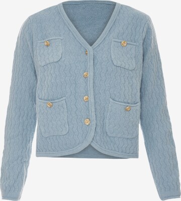 NALLY Knit Cardigan in Blue: front