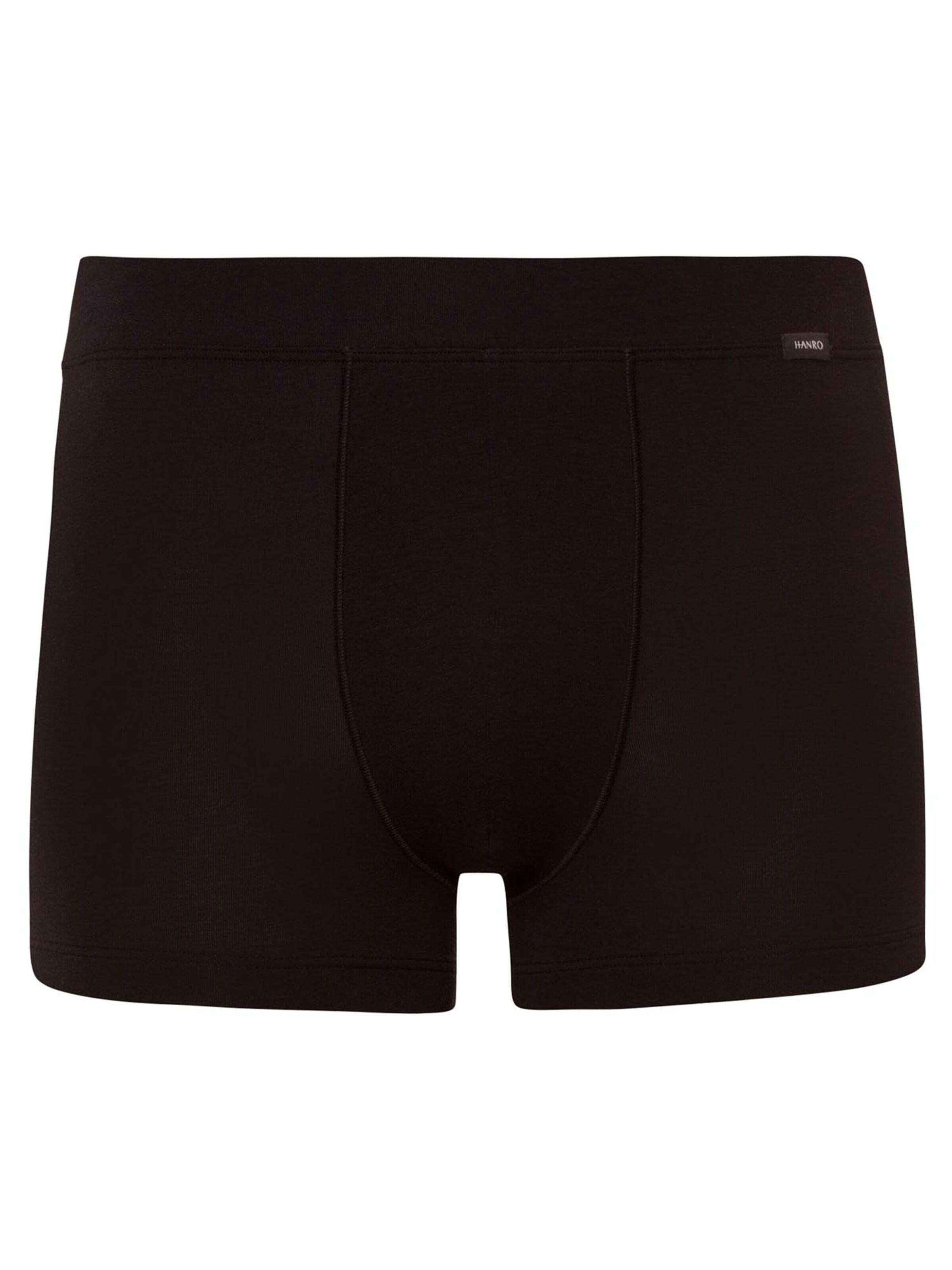 Hanro Boxershorts 'Natural Function'‌‌‌ in Schwarz: Vorderseite