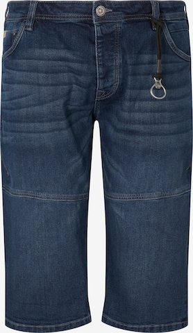 TOM TAILOR Men + Loosefit Jeans in Blauw: voorkant