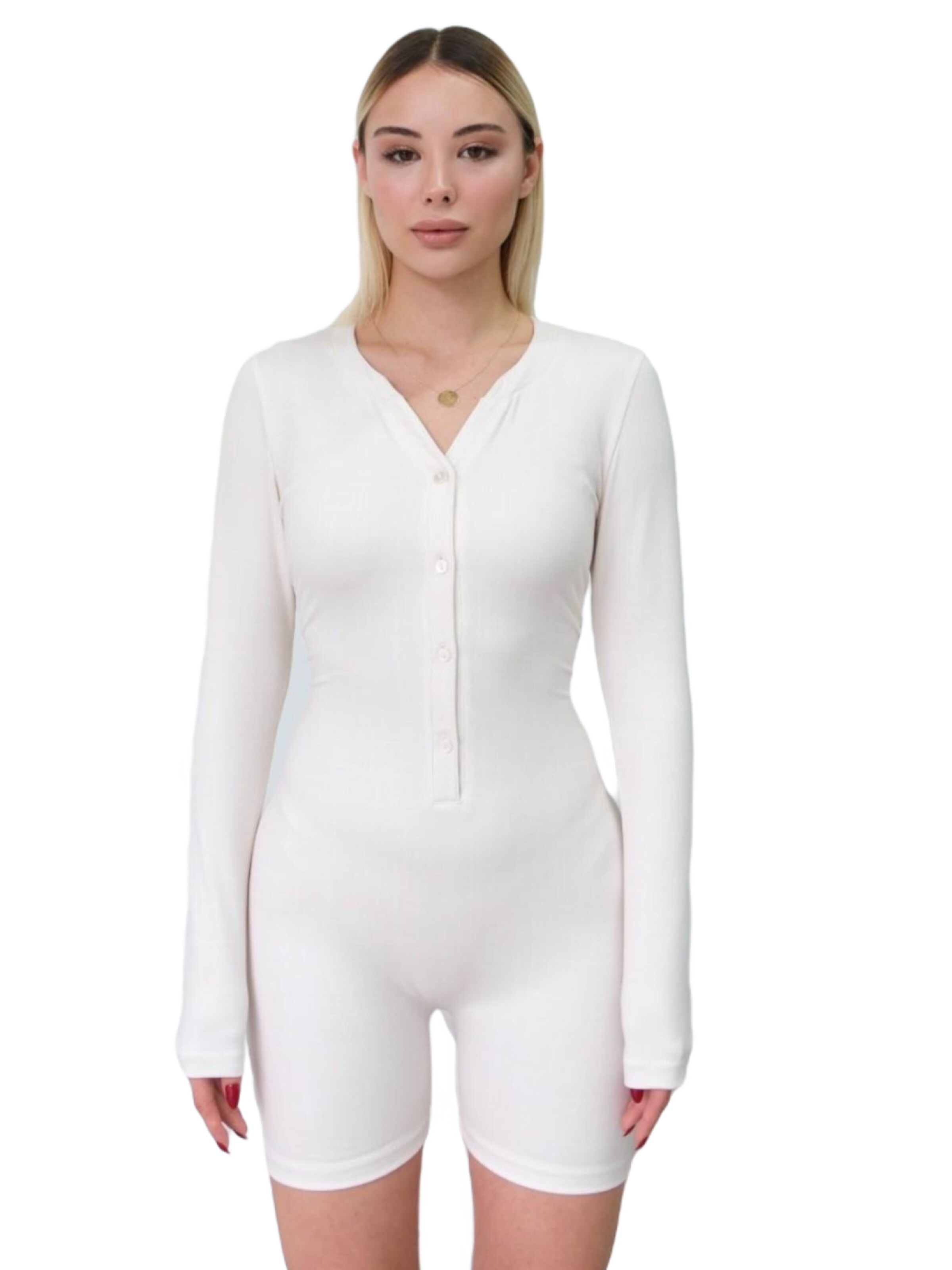 C&City Pyjama in Weiß: Vorderseite