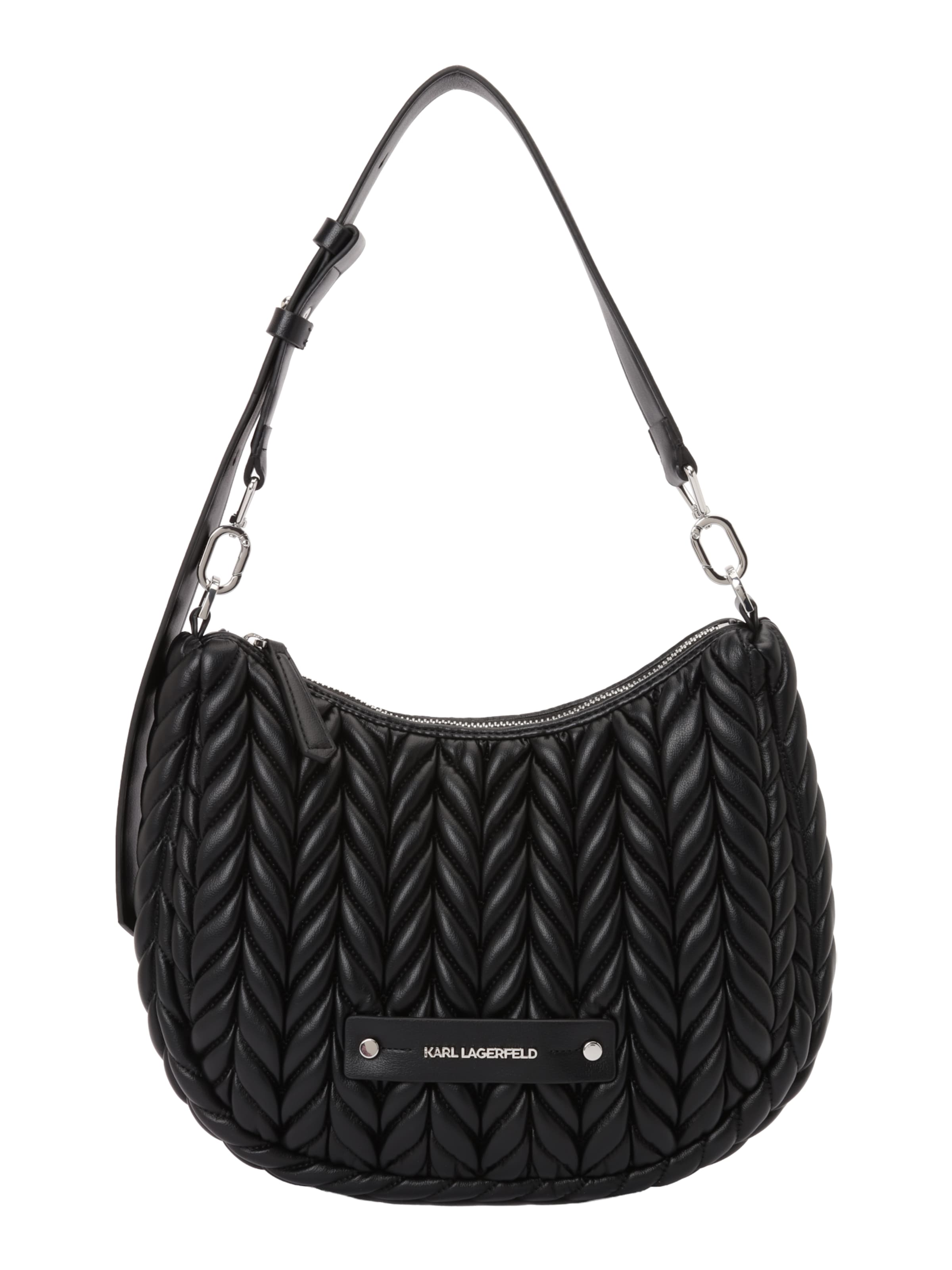 Karl Lagerfeld Taška přes rameno 'Weave' – černá: přední strana