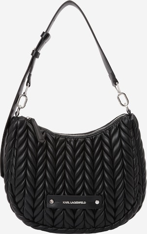 Karl Lagerfeld Наплечная сумка 'Weave' в Черный: спереди
