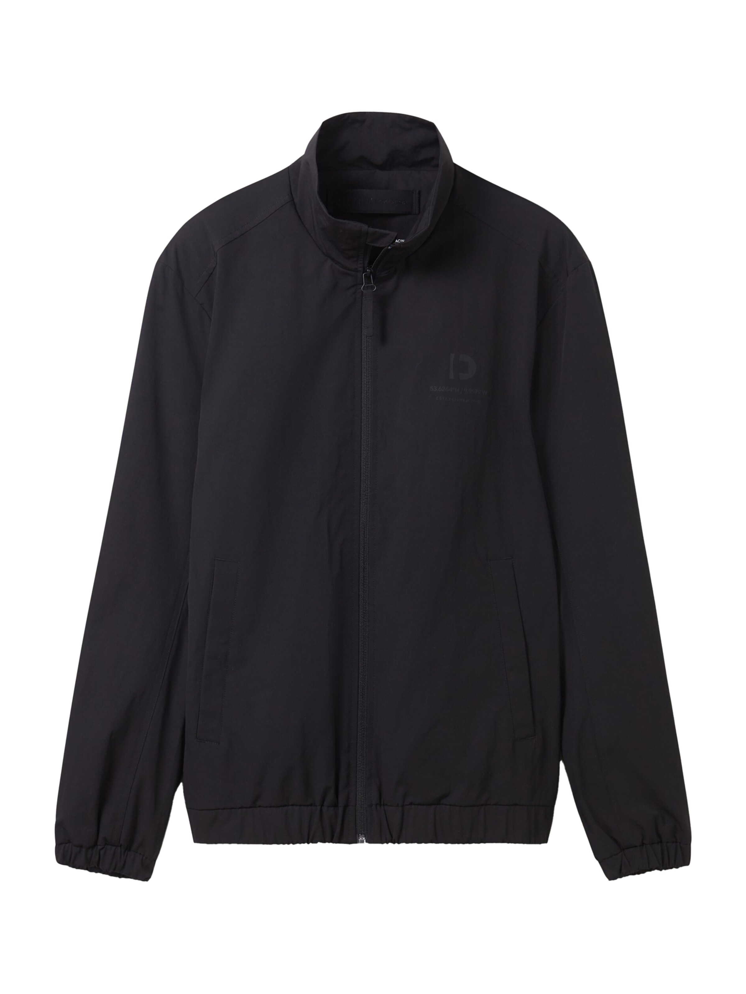 TOM TAILOR DENIM Between-Season Jacket in Black: front