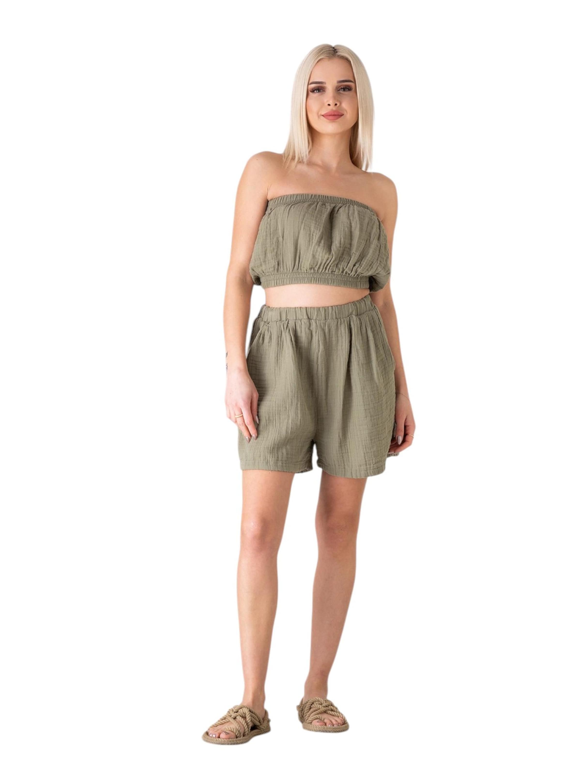 WENOR Wide leg Broek 'NOOR' in Groen