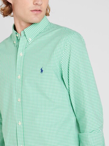 Coupe slim Chemise Polo Ralph Lauren en vert