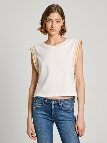 Pepe Jeans Shirt 'Edma' in Wit: voorkant