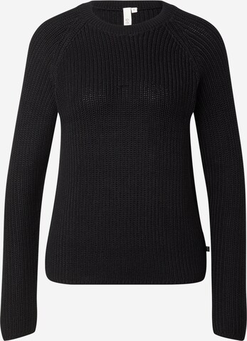 Pull-over QS en noir : devant