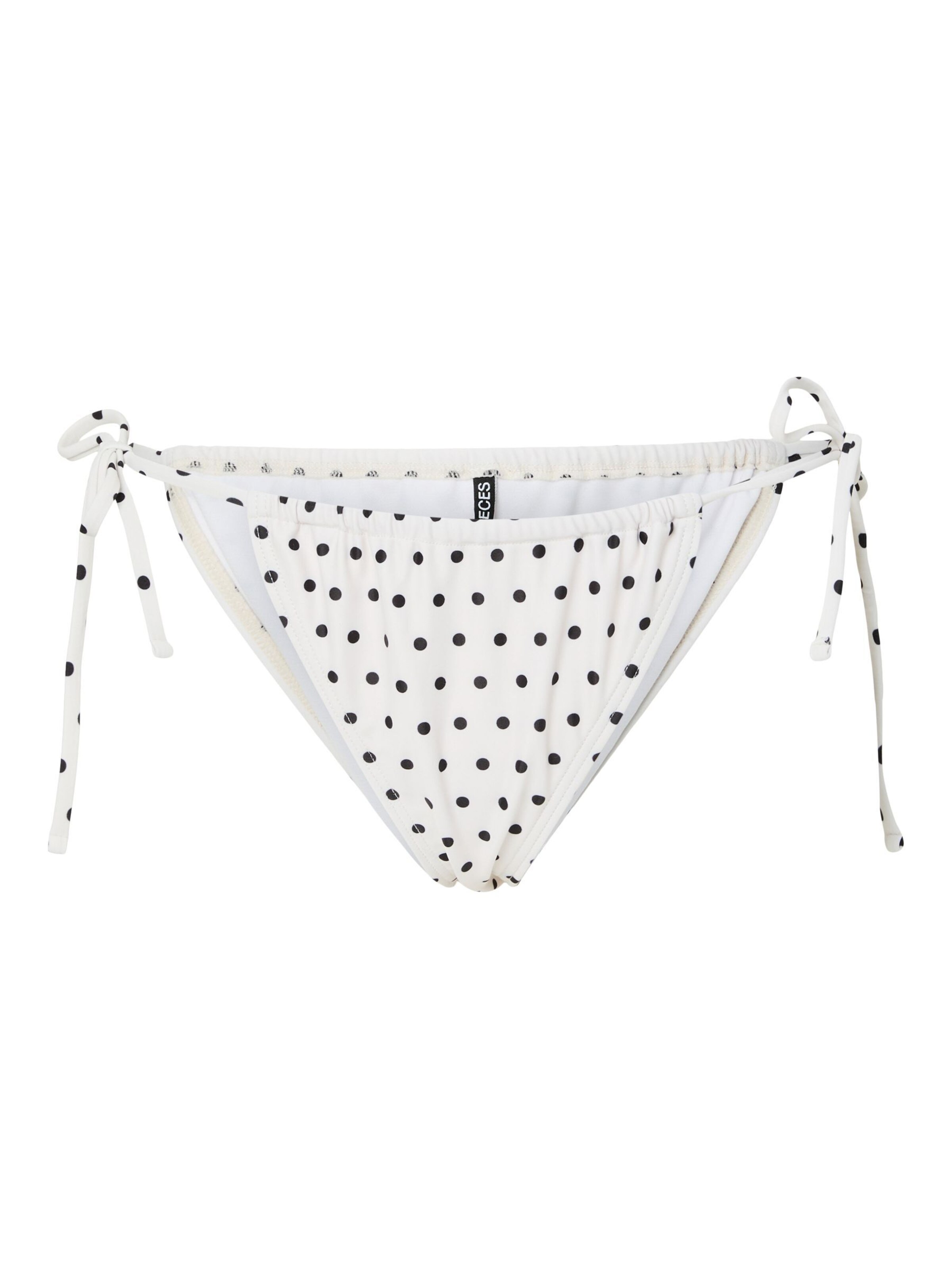 PIECES Bikinibroek 'PCBaomi' in de kleur Zwart / Wit, Productweergave