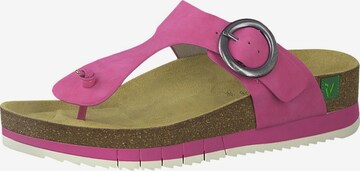 JANA T-Bar Sandals in Pink: front