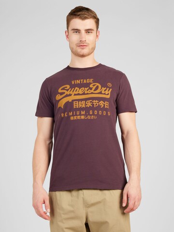 T-Shirt Superdry en rouge : devant