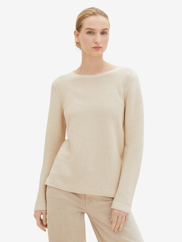 TOM TAILOR Sweater in Brown: front