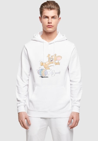 ABSOLUTE CULT Sweatshirt 'Tom And Jerry - Egg Run' in Wit: voorkant