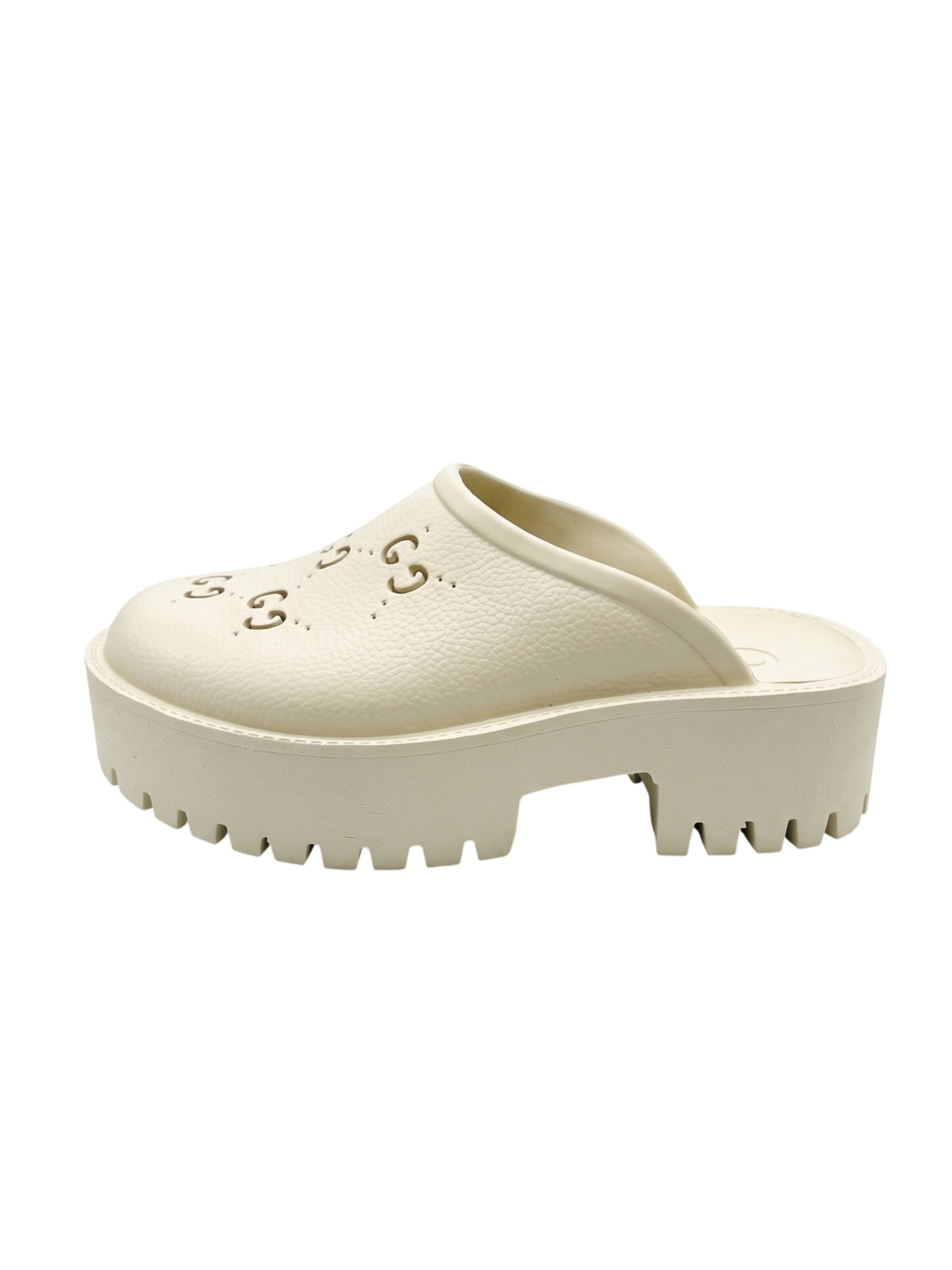 Gucci - Zuecos en beige: frente