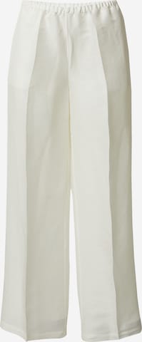 ABOUT YOU x Marie von Behrens Wide leg Pleated Pants 'Emelie' in White: front