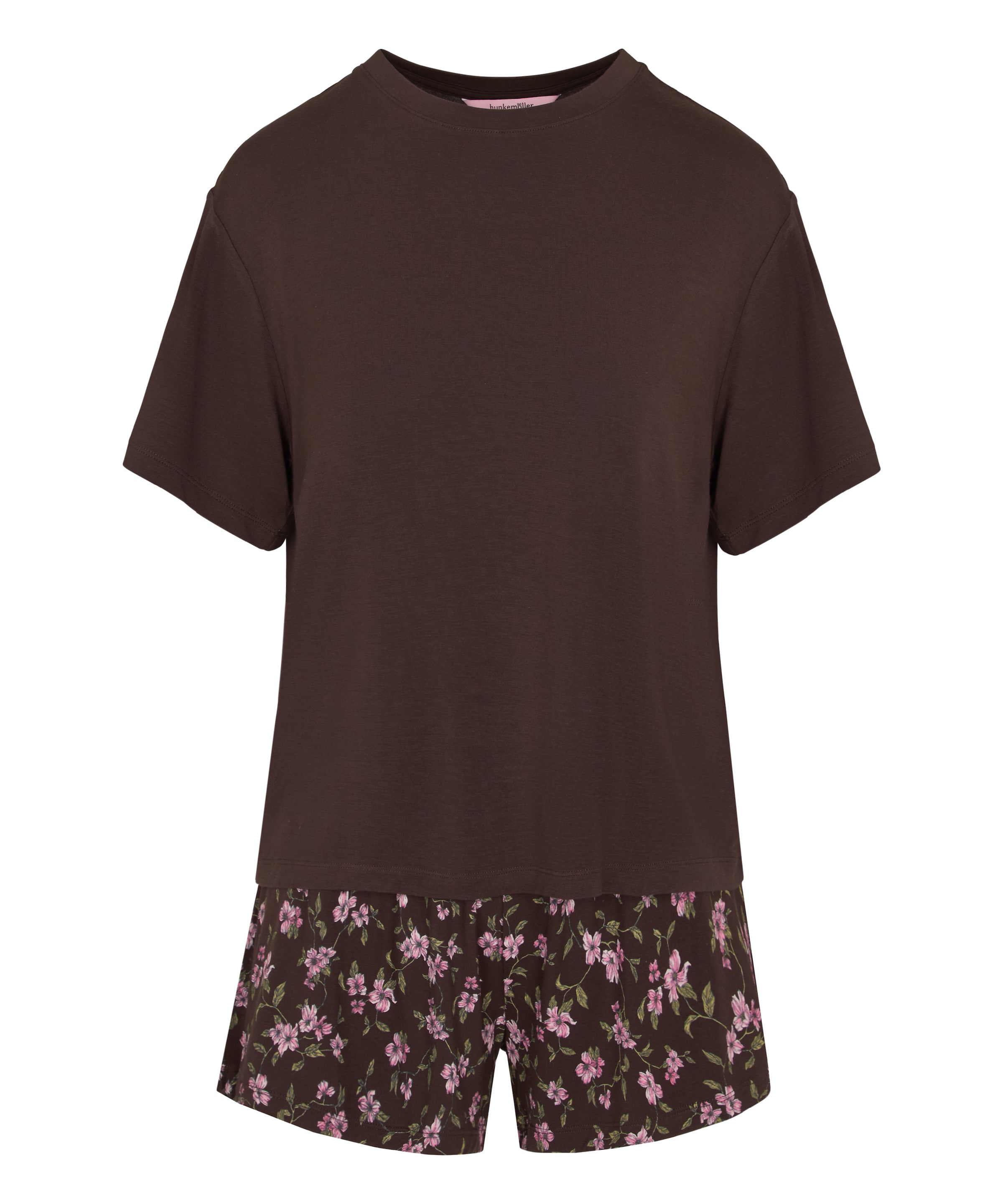 Hunkemöller Pyjama Set Loose in Braun: Vorderseite