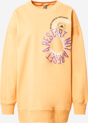 Felpa sportiva di ADIDAS BY STELLA MCCARTNEY in giallo: frontale