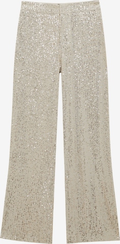 Pull&Bear Szeroka nogawka Spodnie w kolorze beżowy: przód
