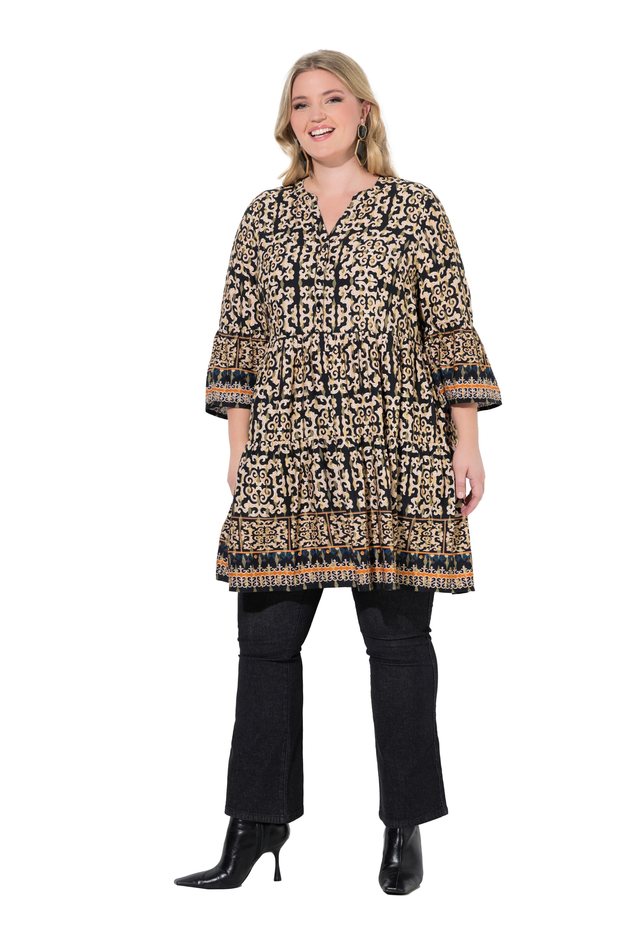 MIAMODA Tunic in Black: front