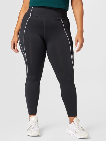 Reebok Skinny Workout Pants in Black: front