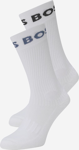 BOSS Black Socks in White: front