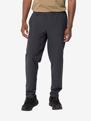 JACK WOLFSKIN Regular Workout Pants in Grey: front