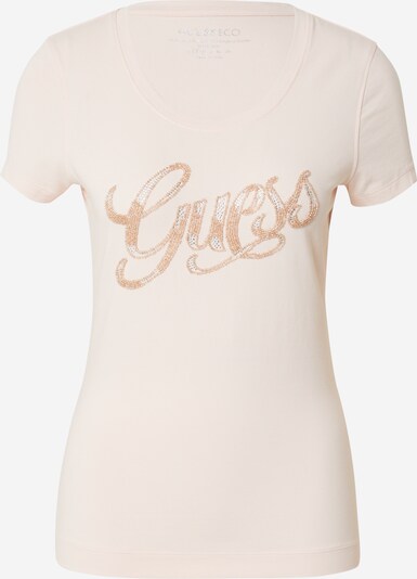 GUESS T-Shirt in rosa / puder / silber, Produktansicht