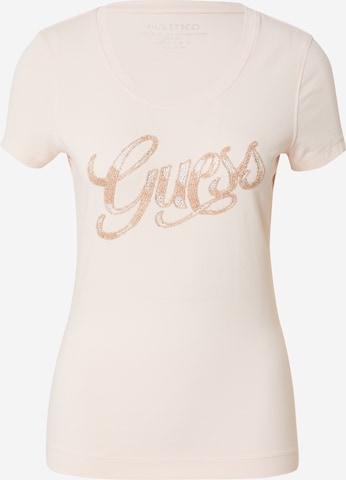 GUESS - Camiseta en rosa: frente